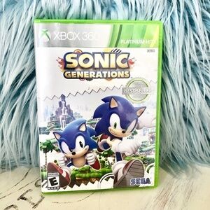 Sonic Generations, Xbox 360, Video Game, Platinum Hits, Good Used Condition
